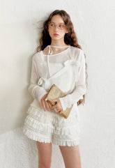 Bow Tie Knit Long Sleeve Pullover - COPPING THREADS - AYF